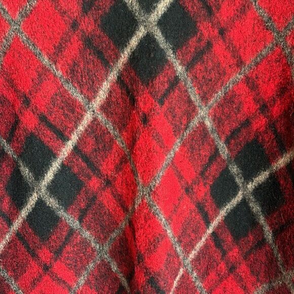 J. Jill Women Argyle Wool blend knit red black sweater long sleeve size Large! - Picture 3 of 8